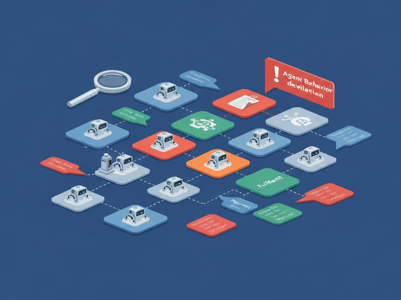 Diagram illustrating Agent Behavior Mining workflow from instrumentation to governance analytics