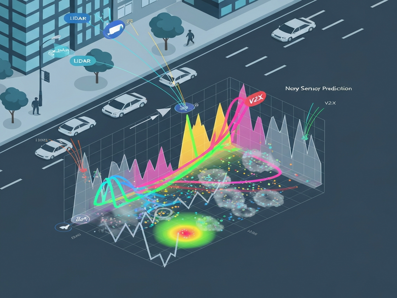 Illustration of noisy sensor data affecting predicted trajectories