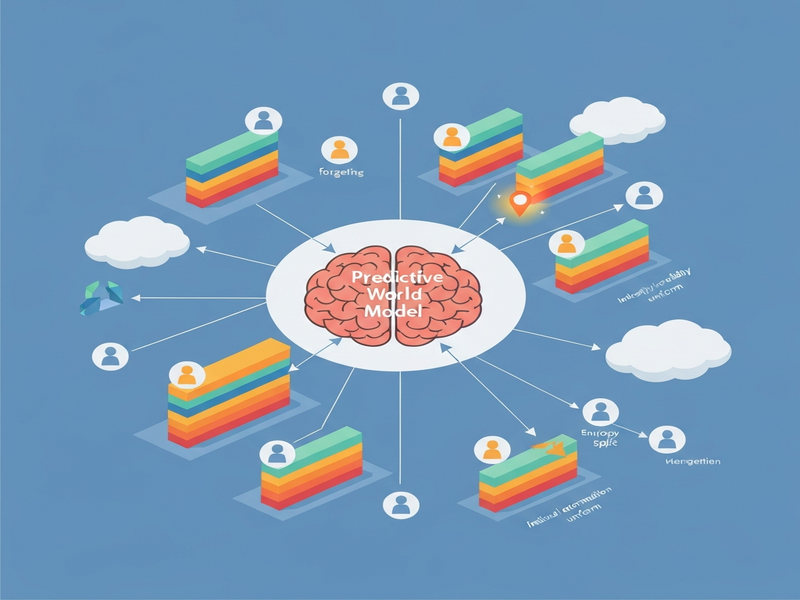 Illustration of the Nous predictive world model architecture