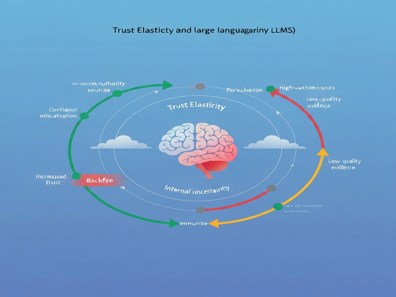 Trust Elasticity diagram illustrating model persuasion curves