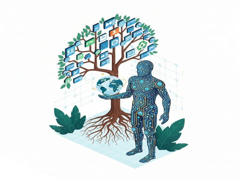 Illustration of Digital Humanism and Evolutionary Design