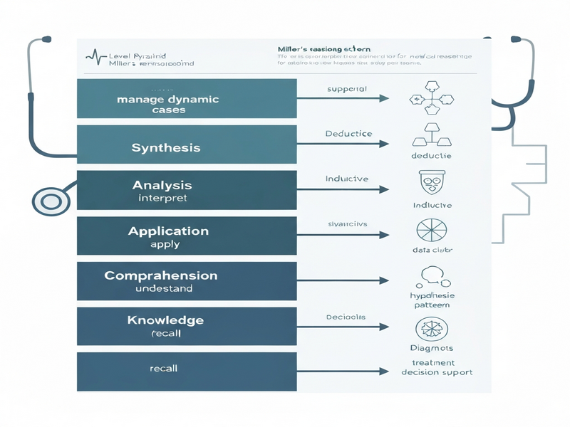 Illustration of the five‑level competency scheme and reasoning patterns