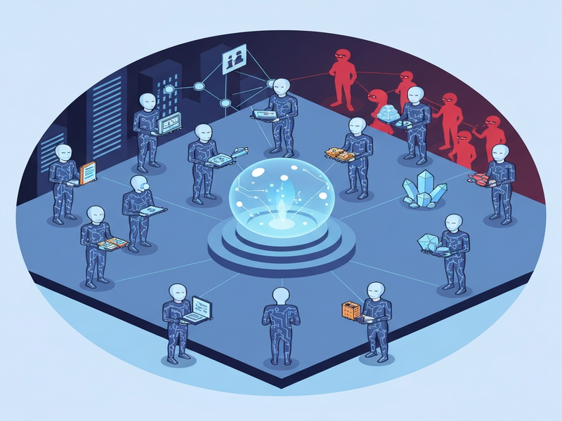 AI marketplace simulation illustration