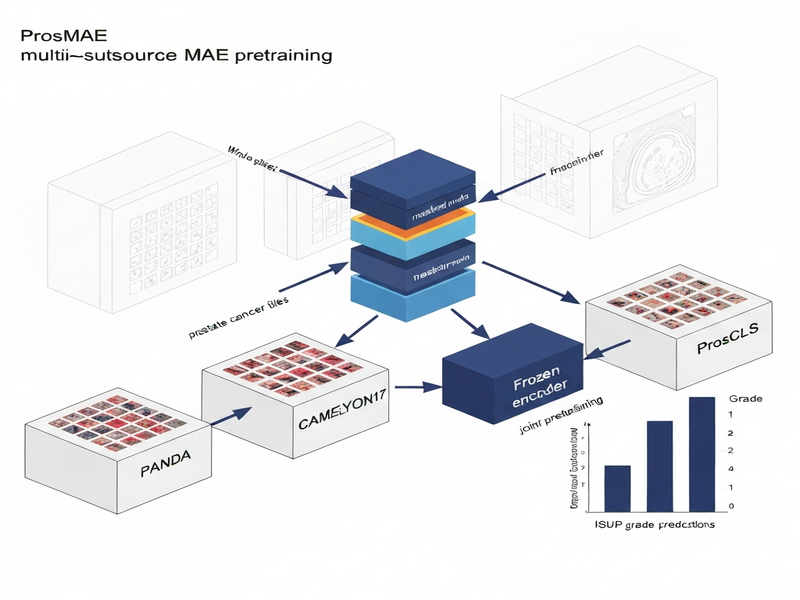 ProsMAE multi‑source MAE pretraining workflow