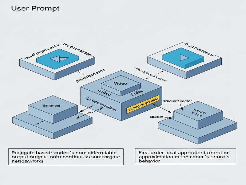 Projection‑based surrogate gradient workflow for neural codec wrappers