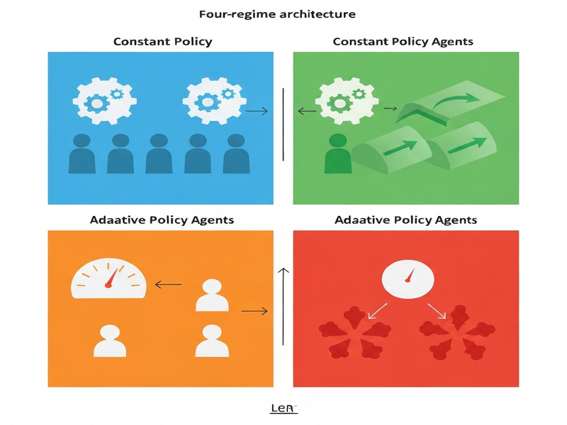 Four-regime ABM benchmark illustration