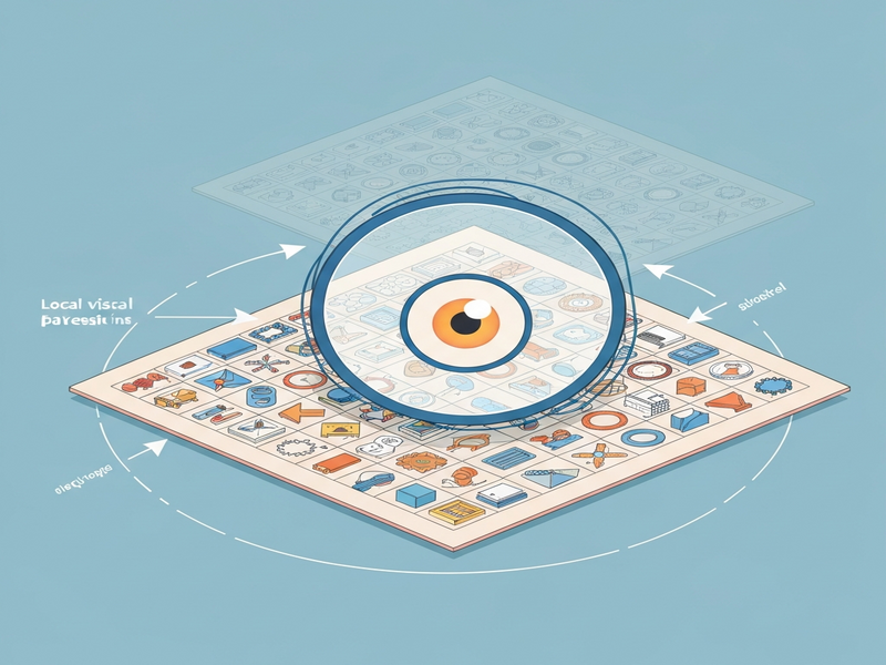 Illustration of local visual processing loop