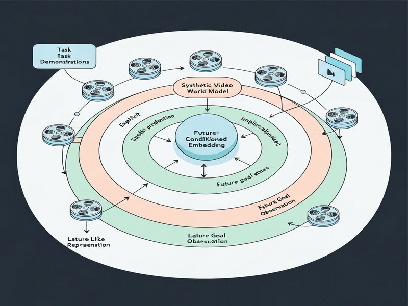 Diagram of FOCA framework showing encoder, predictor, synthetic goal generator, and alignment module