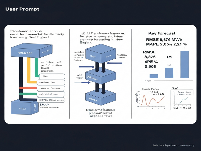 Hybrid Transformer-XGBoost framework illustration