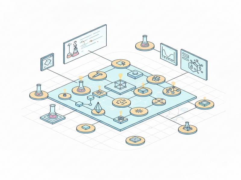 Illustrative image of an AI memory network supporting materials‑science workflows