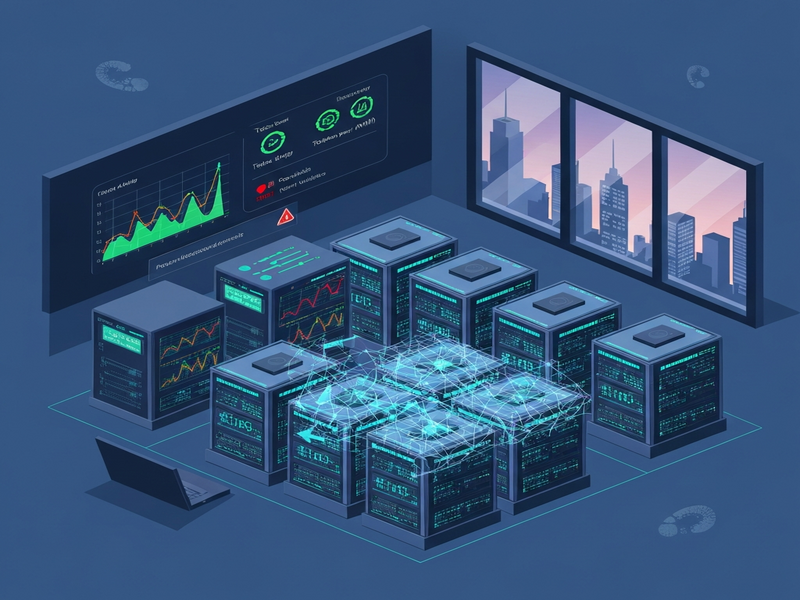 AI datacenter energy control illustration